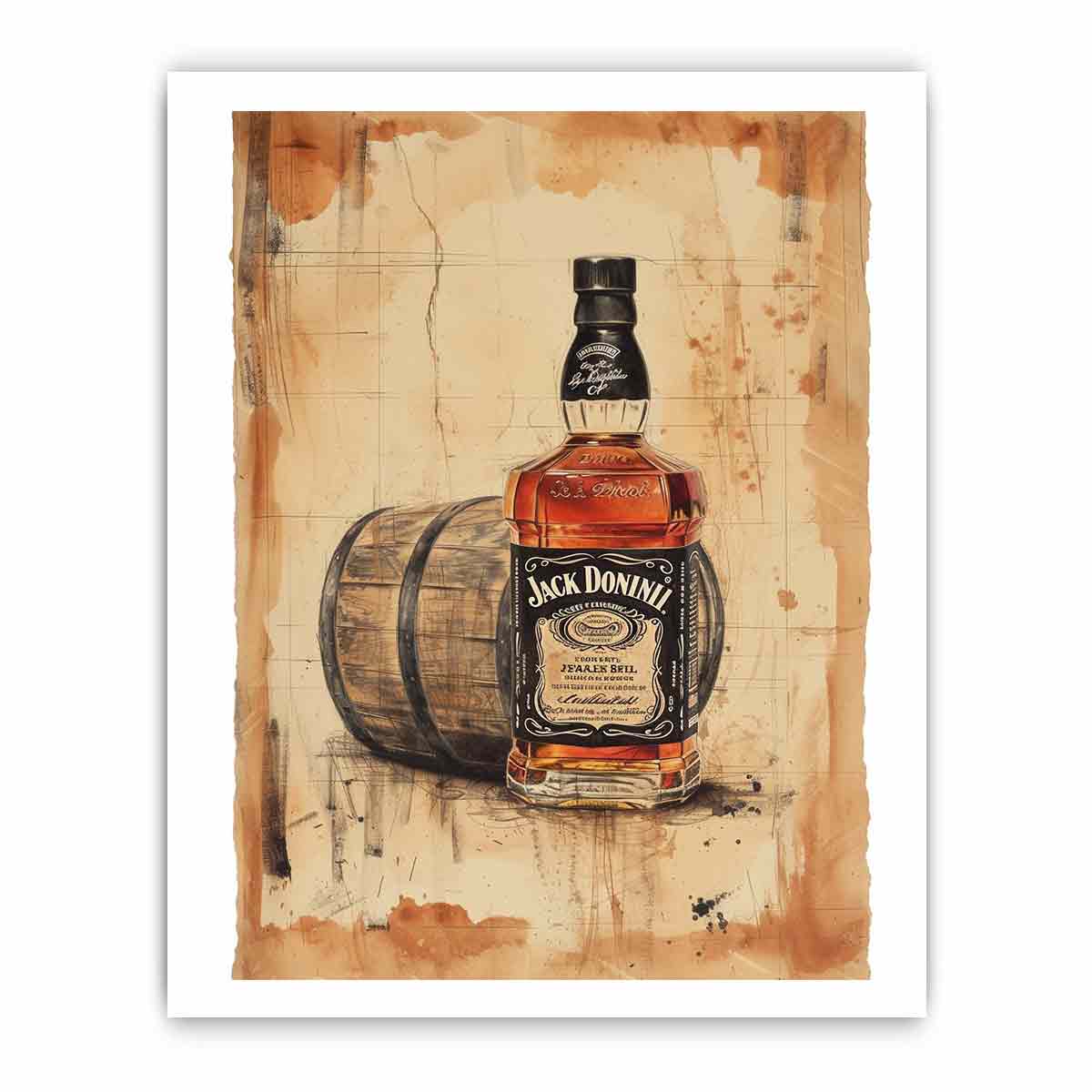 Vintage Whiskey Framed Print-3