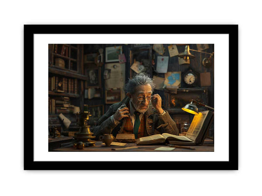 Genius at Work  Framed print-0