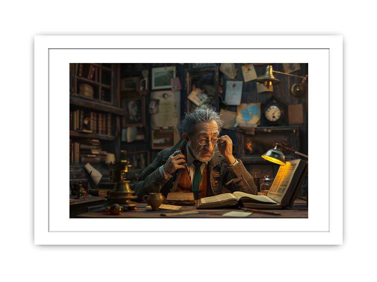 Genius at Work  Framed print-1