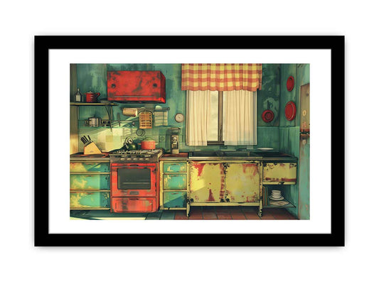 Vintage Kitchen Framed Print-0