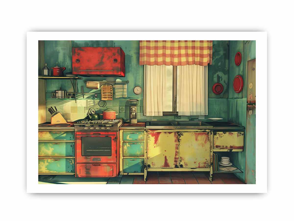 Vintage Kitchen Framed Print-3