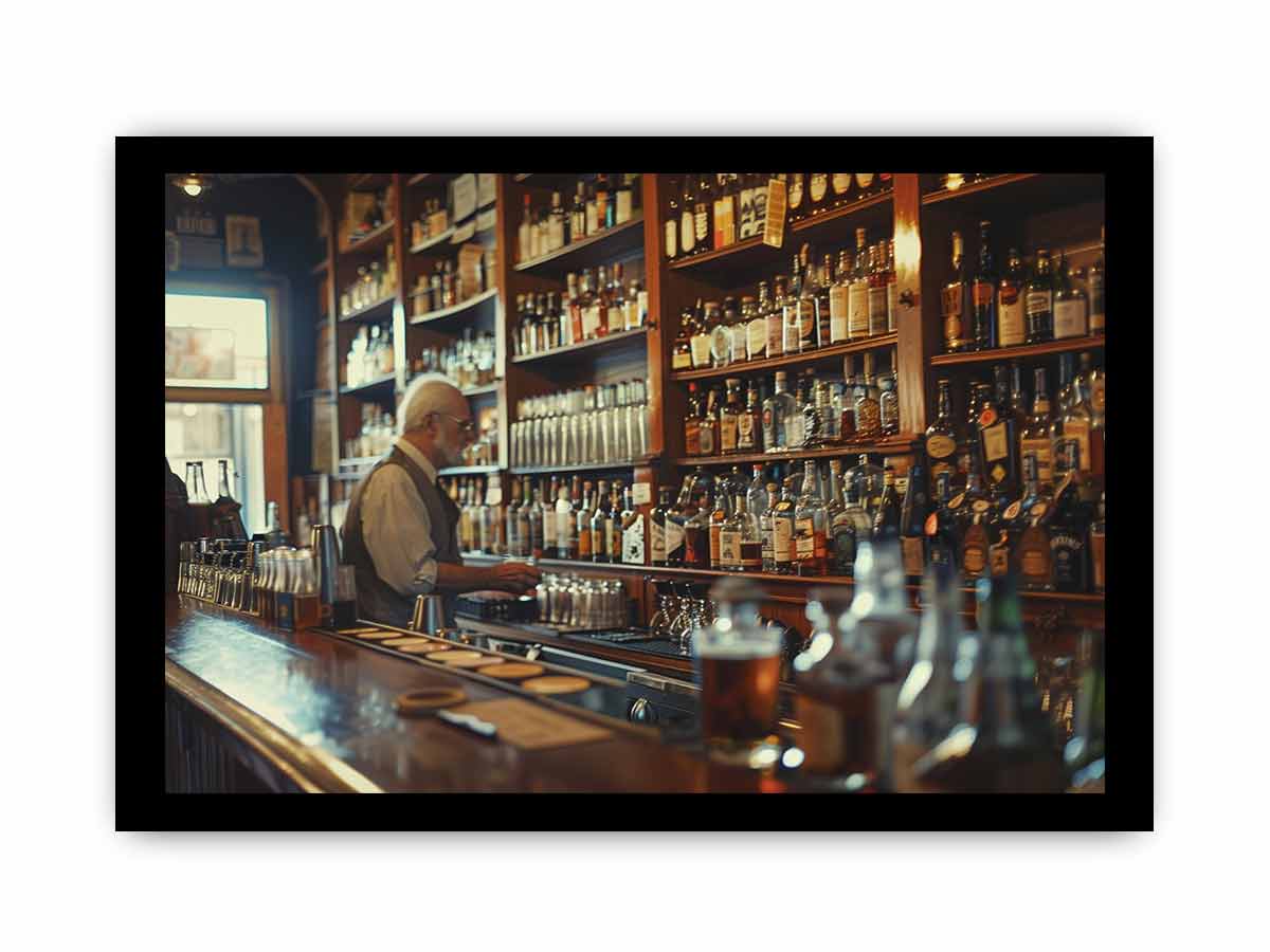 Vintage Bar Framed Print-2