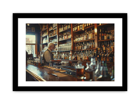 Vintage Bar Framed Print-0