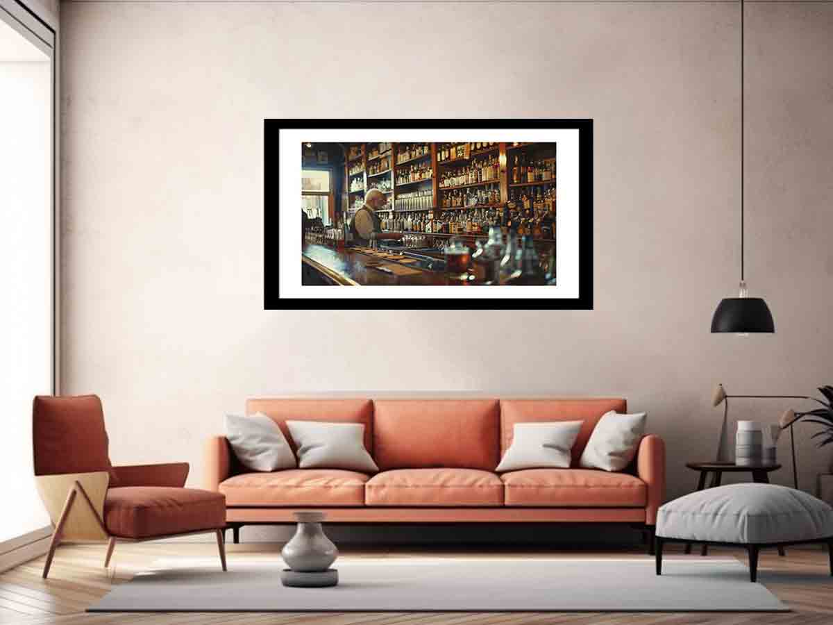 Vintage Bar Framed Print-4