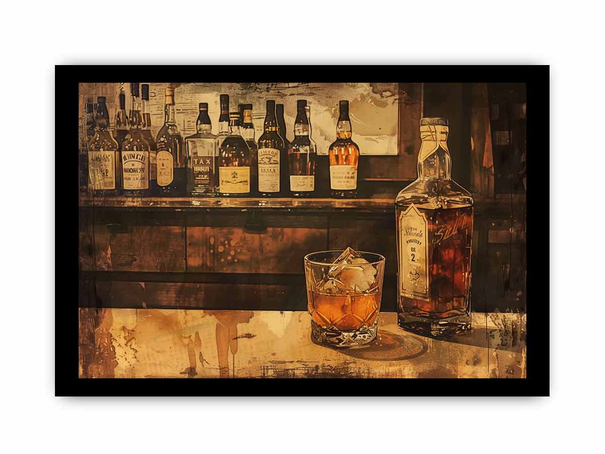 Vintage Whiskey Framed Print-2