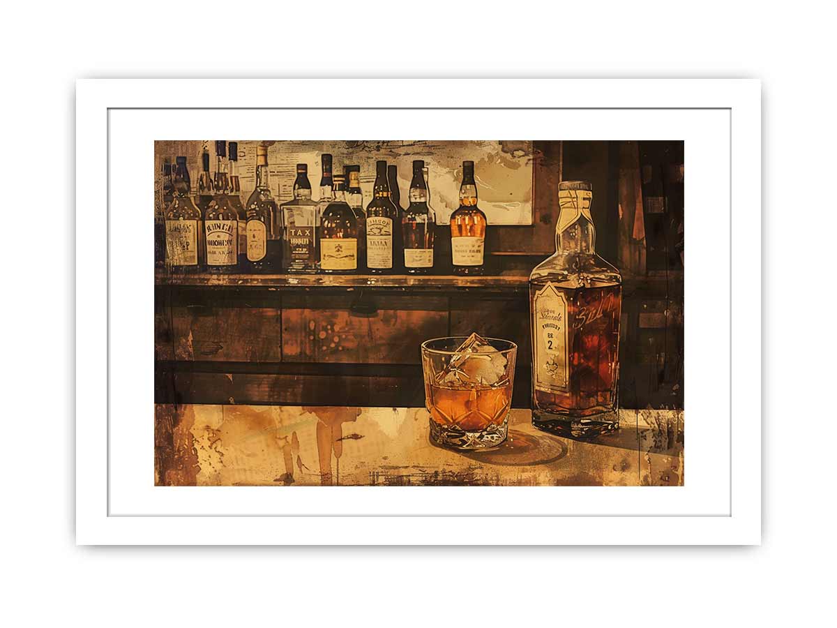 Vintage Whiskey Framed Print-1