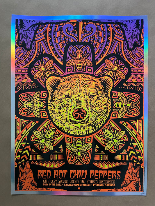 Red Hot Chili Poster Peppers Phoenix, Arizona (Foil) - Todd Slater