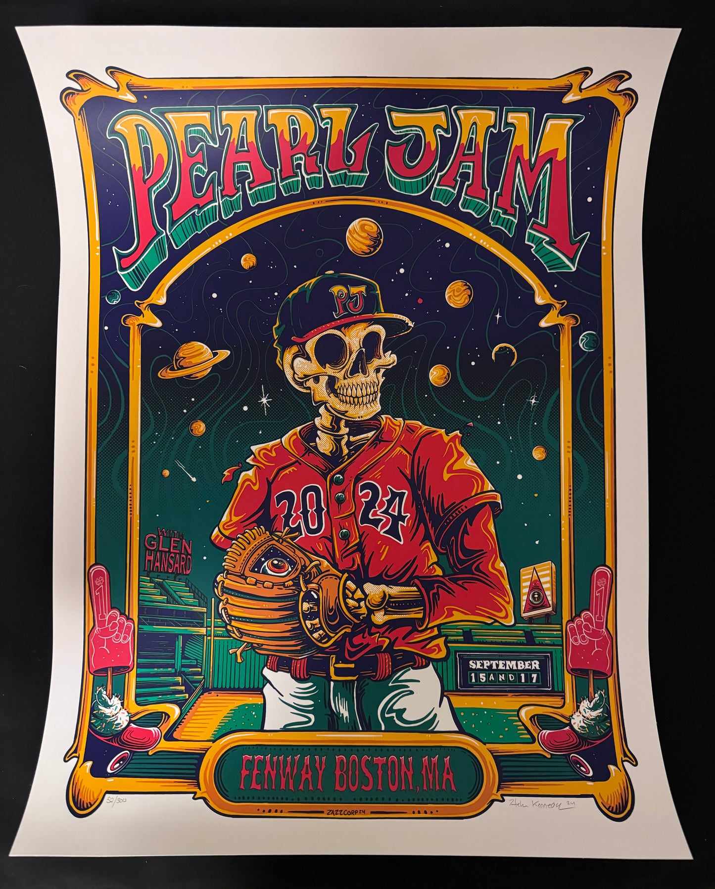 Pearl Jam Poster Boston, Massachusetts 2024 (Variant) - Helen Kennedy