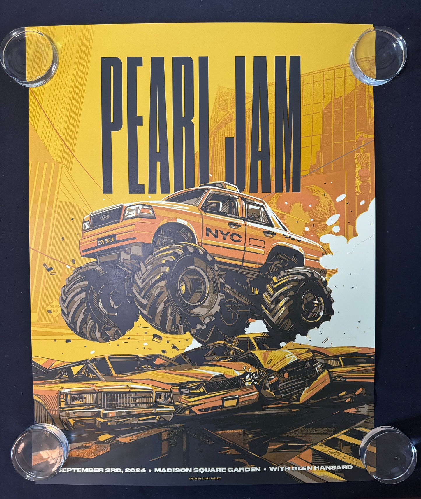 Pearl Jam Poster New York 2024 - Oliver Barrett