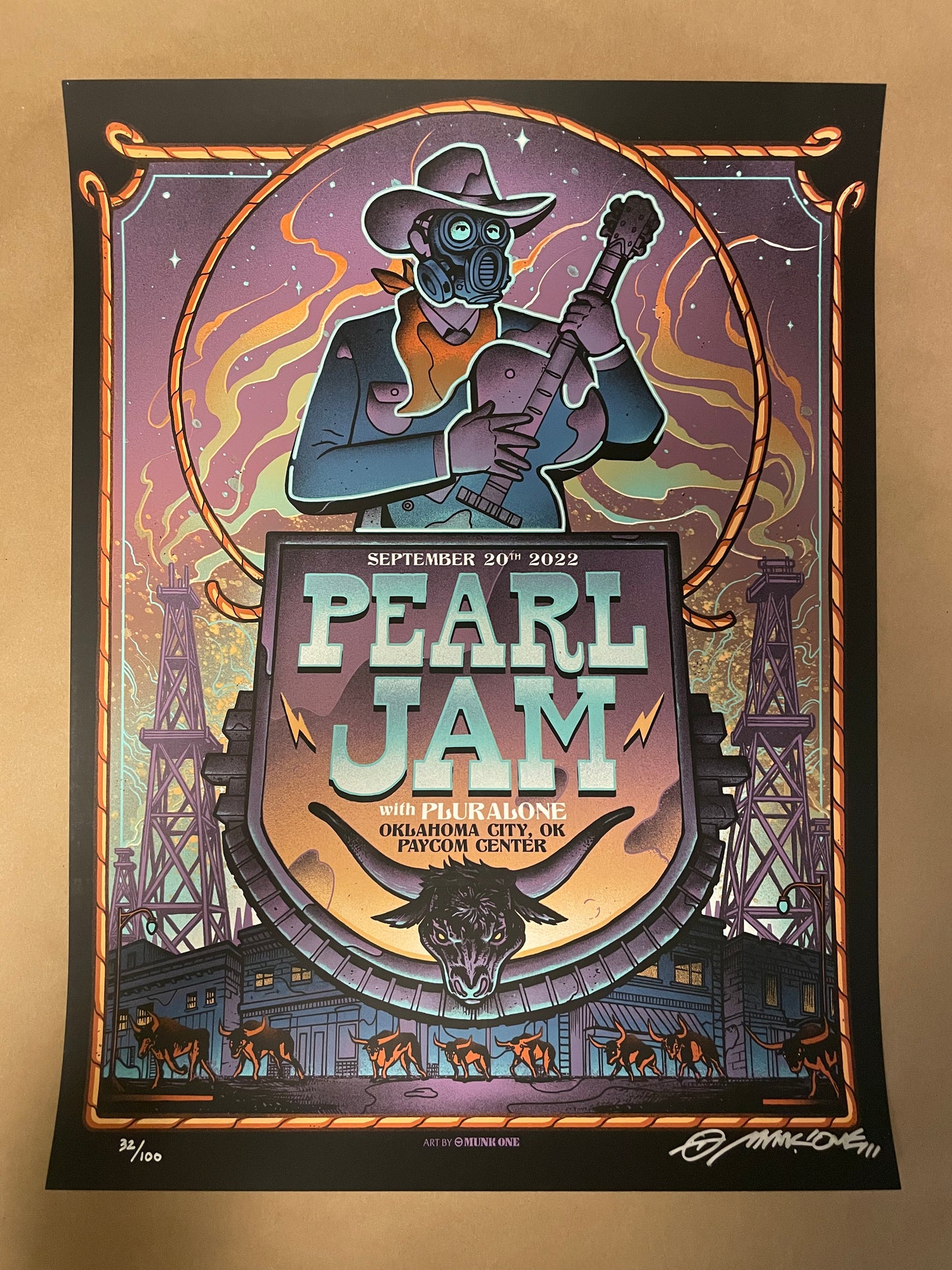 Pearl Jam Poster Oklahoma City, Oklahoma 2022 - Munk One