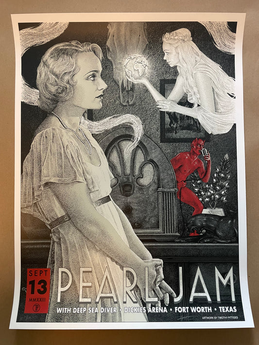 Pearl Jam Poster Ft. Worth, Texas 2023 - Timothy Pittides