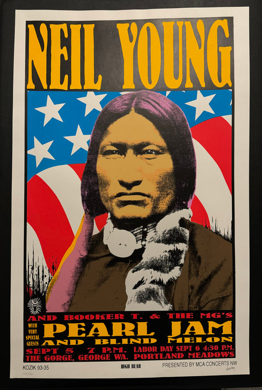 Neil Young, Pearl Jam & Blind Melon Poster Portland Oregon 1993 - Frank Kozik