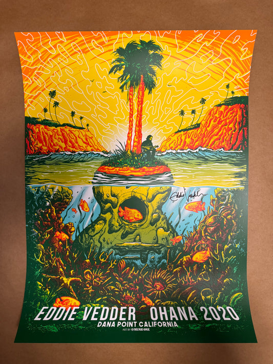 Eddie Vedder Dana Point, California Ohana Festival (Autographed) 2020 - Munk One