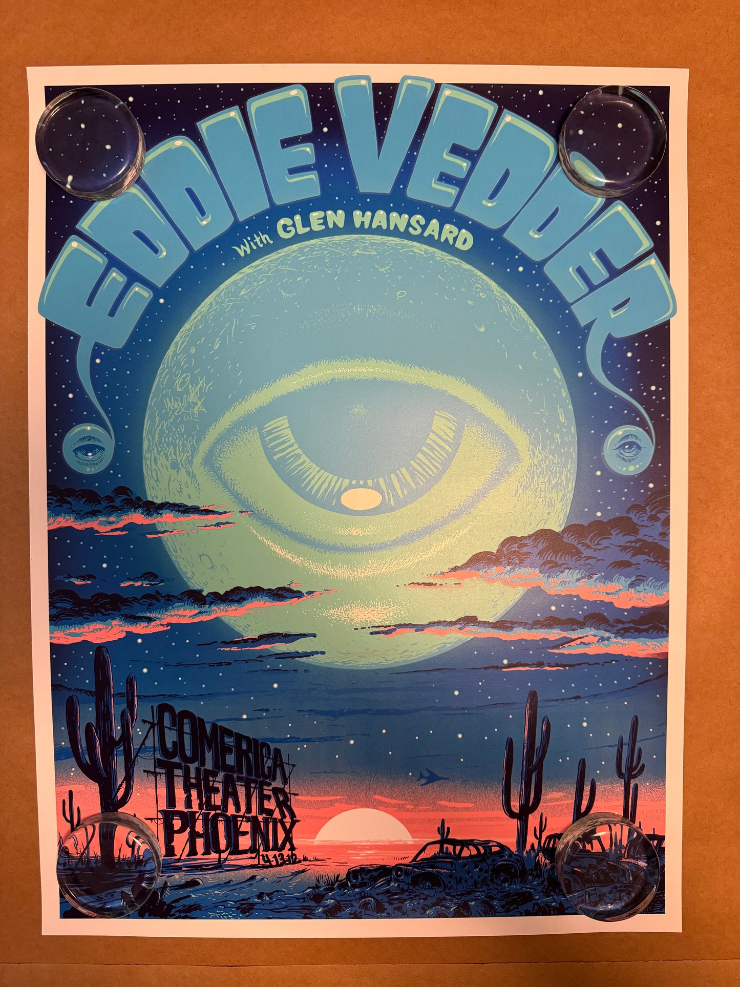 Eddie Vedder Poster Phoenix, Arizona 2012 - Jeff Soto