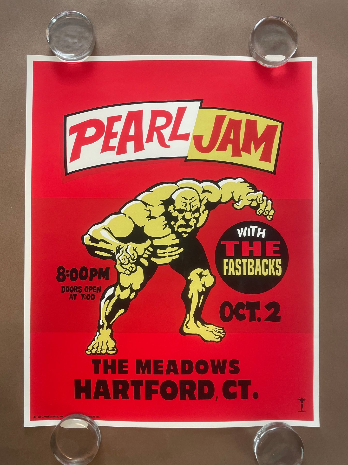 Pearl Jam Poster Hartford, Connecticut 1996 - Vito Costarella (Mr. Downtown)