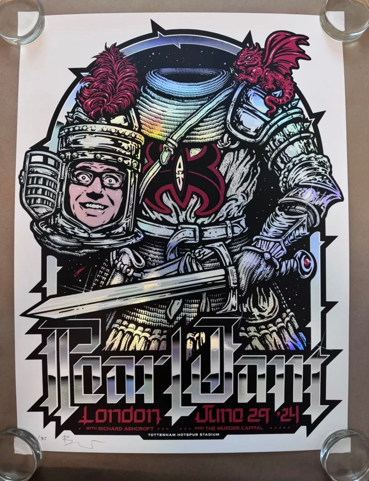 Pearl Jam Poster London, England 2024 (Foil) - Ames Design