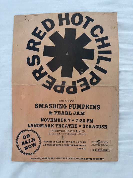 Red Hot Chili Peppers, Pearl Jam & Smashing Pumpkins Syracuse, New York 1991