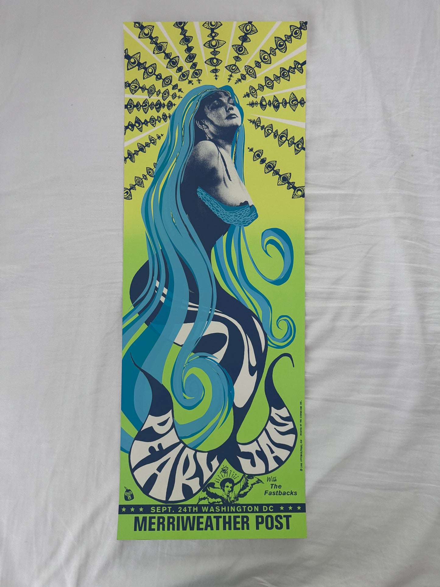 Pearl Jam Poster Columbia, Maryland (Merriweather) 1996 - Ames Design