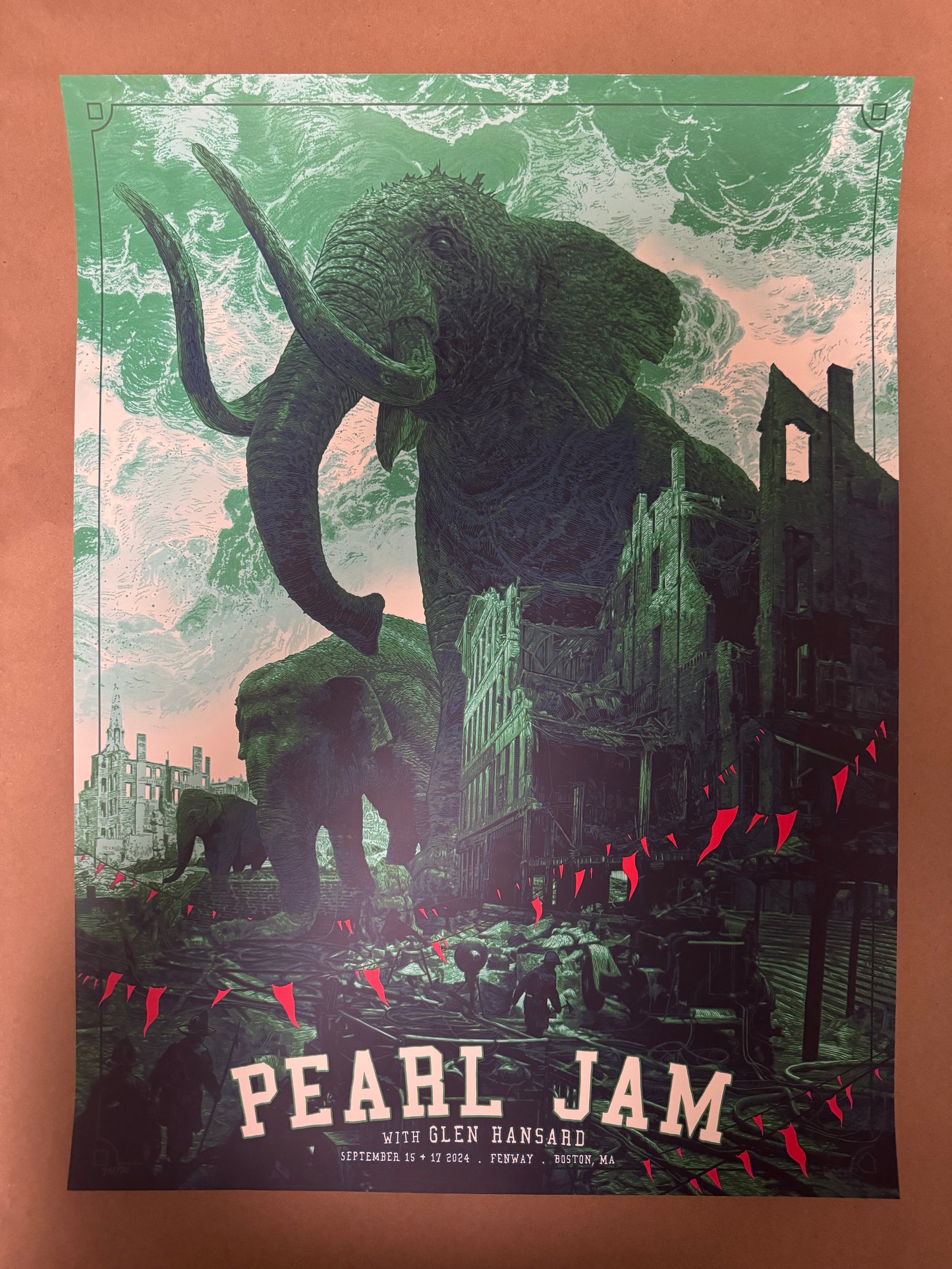 Pearl Jam Poster Boston, Massachusetts 2024 (Variant) - Daniel Danger