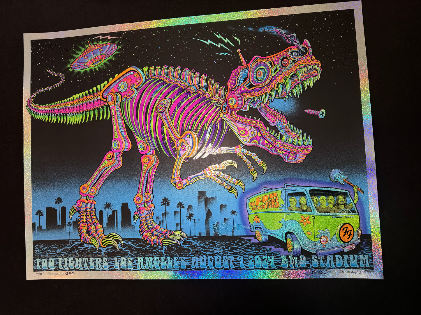 Foo Fighters Poster Los Angeles 2024 (Sparkle Foil) - Emek