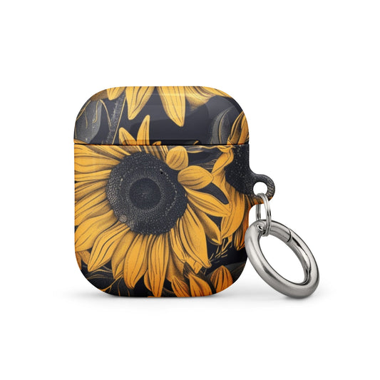 Sunflower Black Case for AirPods-0