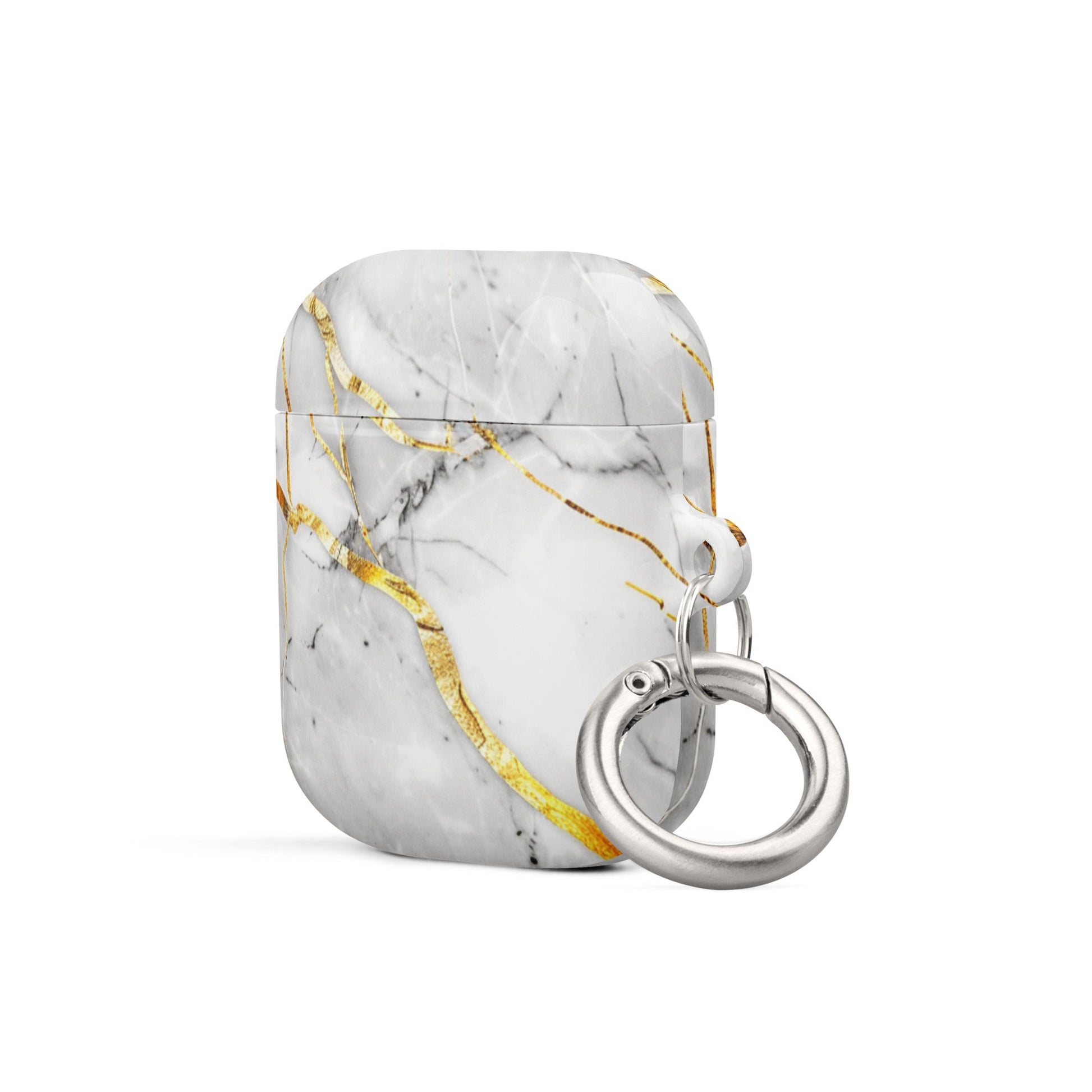 White Marble Case for AirPods-1