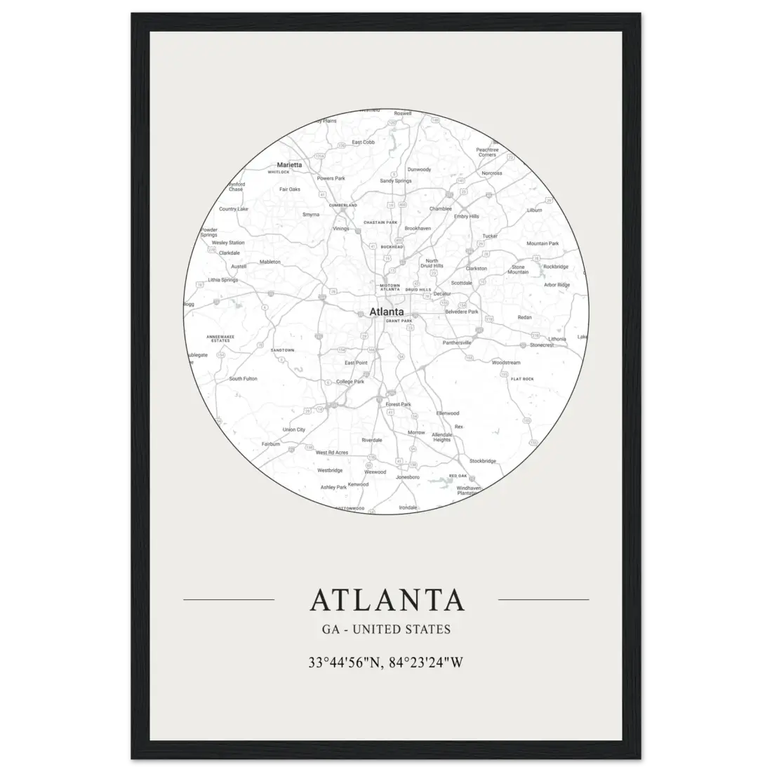 Atlanta, Georgia - Minimalist Map Poster-9