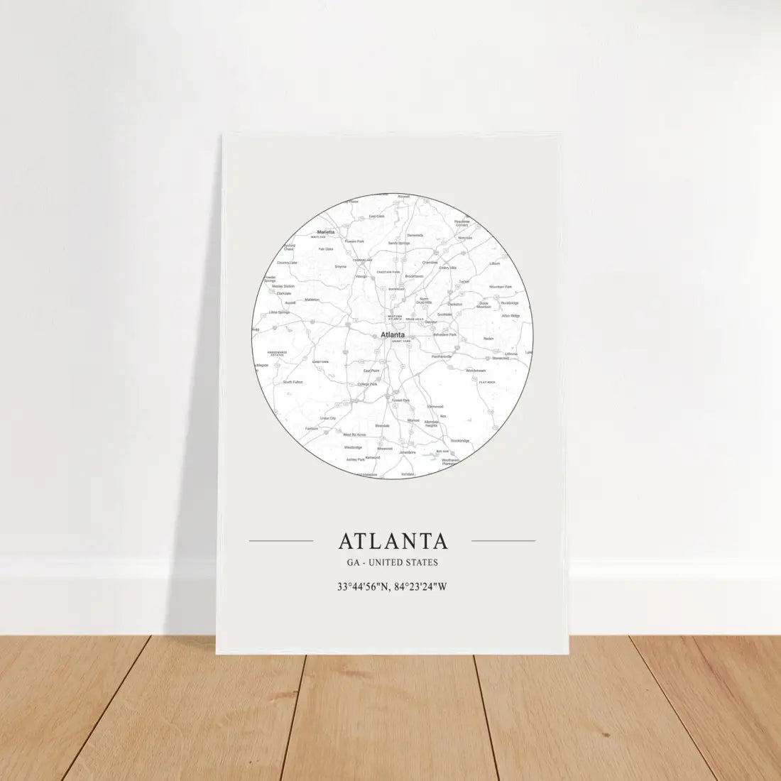 Atlanta, Georgia - Minimalist Map Poster-1