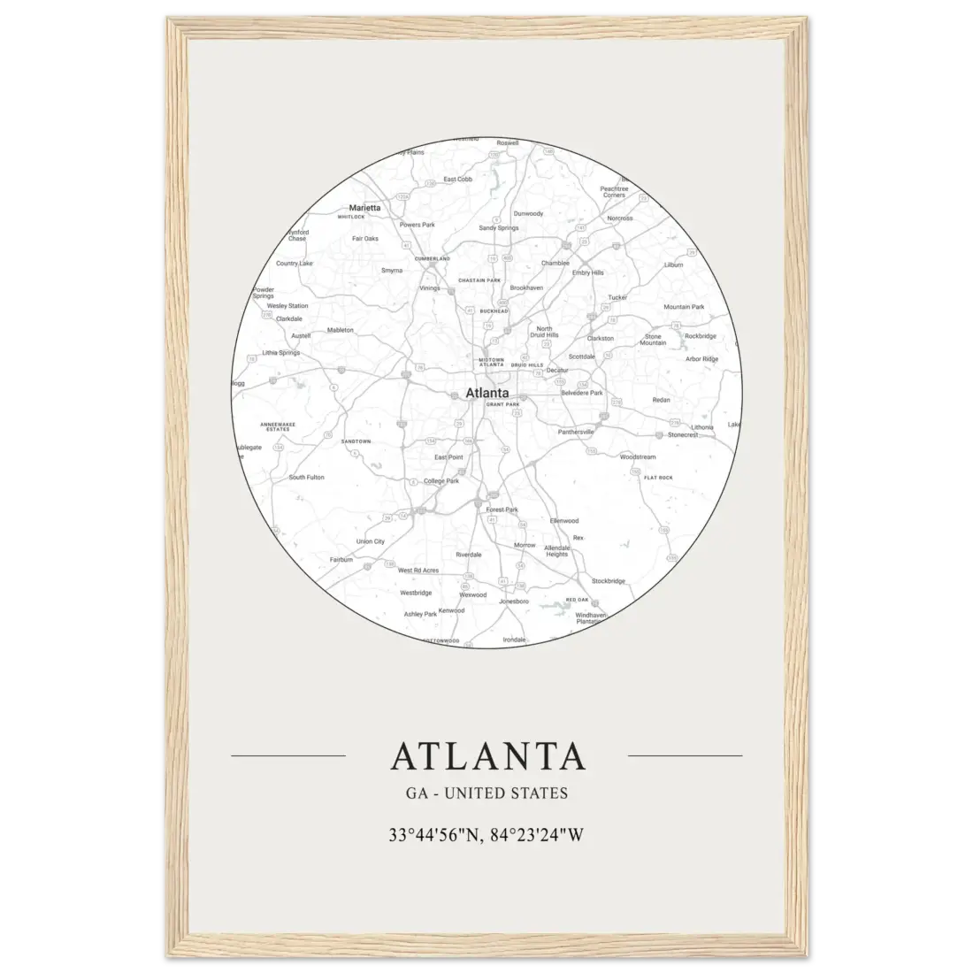 Atlanta, Georgia - Minimalist Map Poster-8