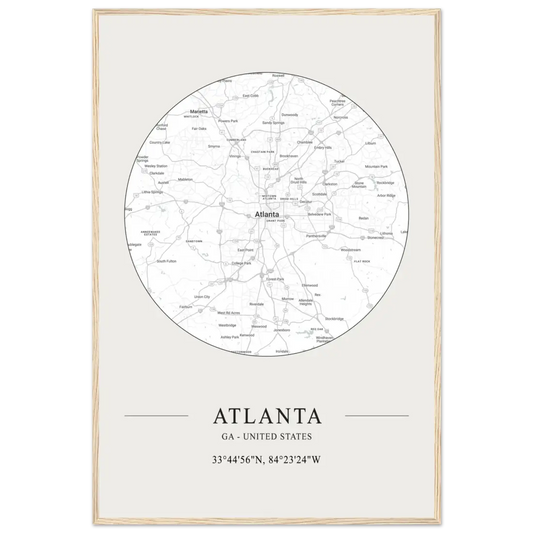 Atlanta, Georgia - Minimalist Map Poster-0