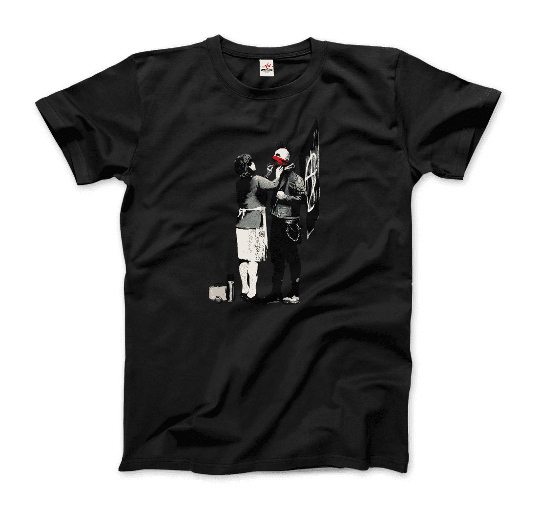 Banksy Anarchist Punk And His Mother Artwork T-Shirt-10