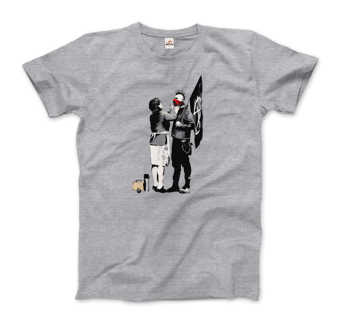 Banksy Anarchist Punk And His Mother Artwork T-Shirt-6