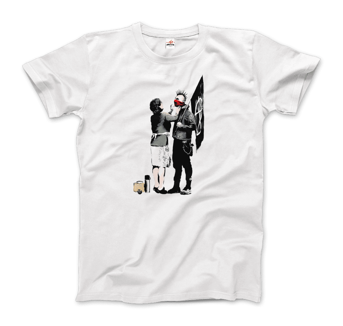 Banksy Anarchist Punk And His Mother Artwork T-Shirt-8