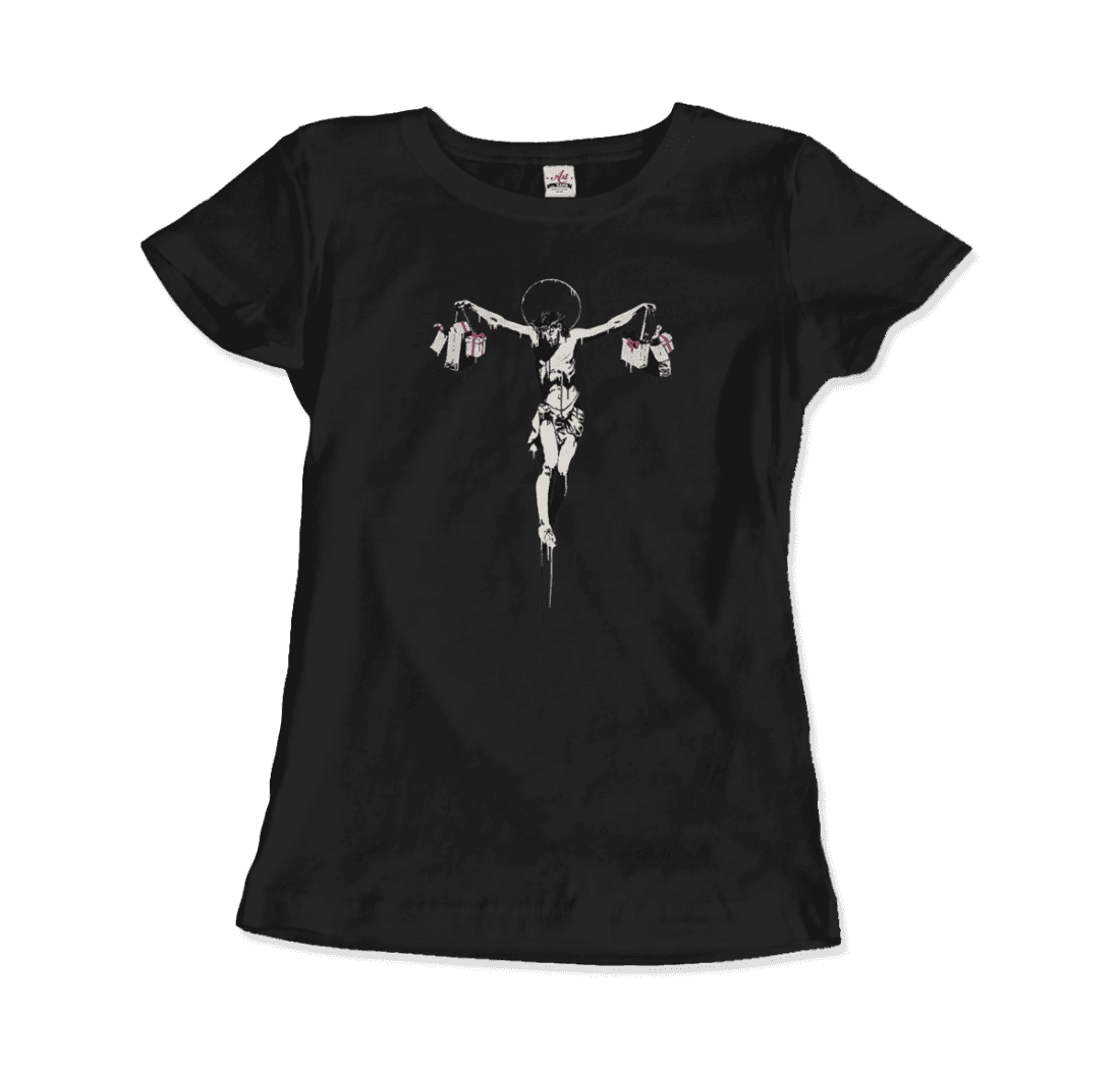 Banksy Christ with Shopping Bags Street Art T-Shirt-13