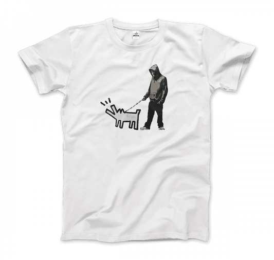 Banksy Dog Walker Artwork T-Shirt-0