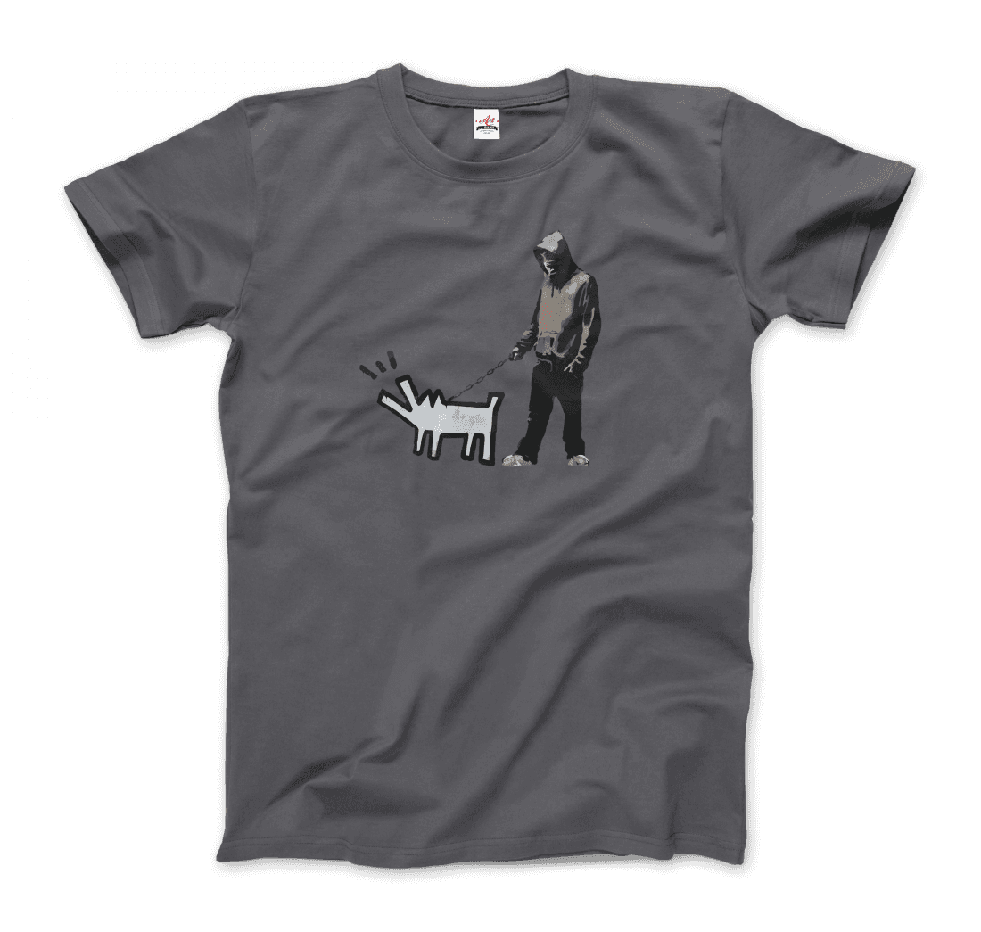 Banksy Dog Walker Artwork T-Shirt-8