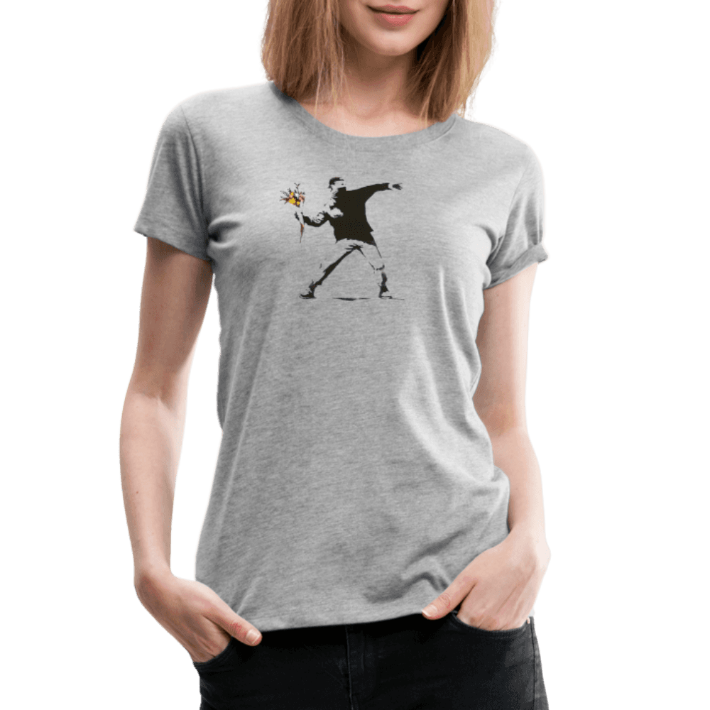 Banksy Flower Thrower Artwork T-Shirt-4