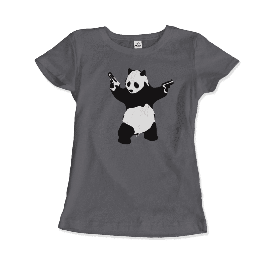 Banksy Pandamonium Armed Panda Artwork T-Shirt-16