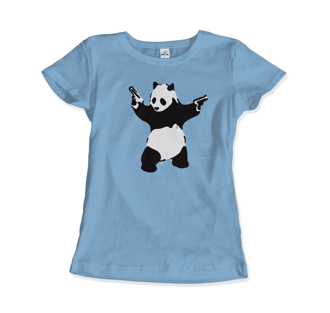 Banksy Pandamonium Armed Panda Artwork T-Shirt-13