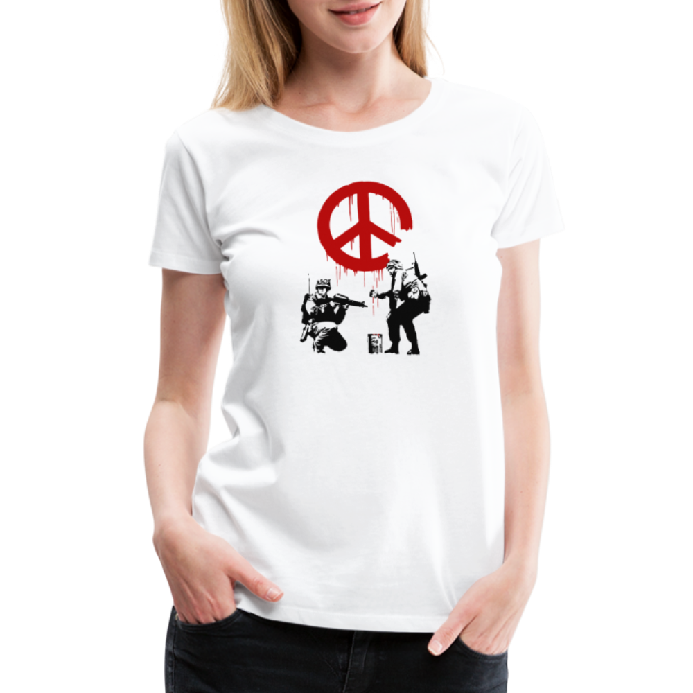 Banksy - Soldiers Painting Peace Symbol 2006 Artwork T-Shirt-4