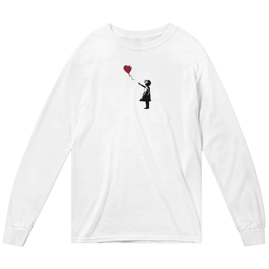 Banksy The Girl with a Red Balloon Artwork Long Sleeve Shirt-0