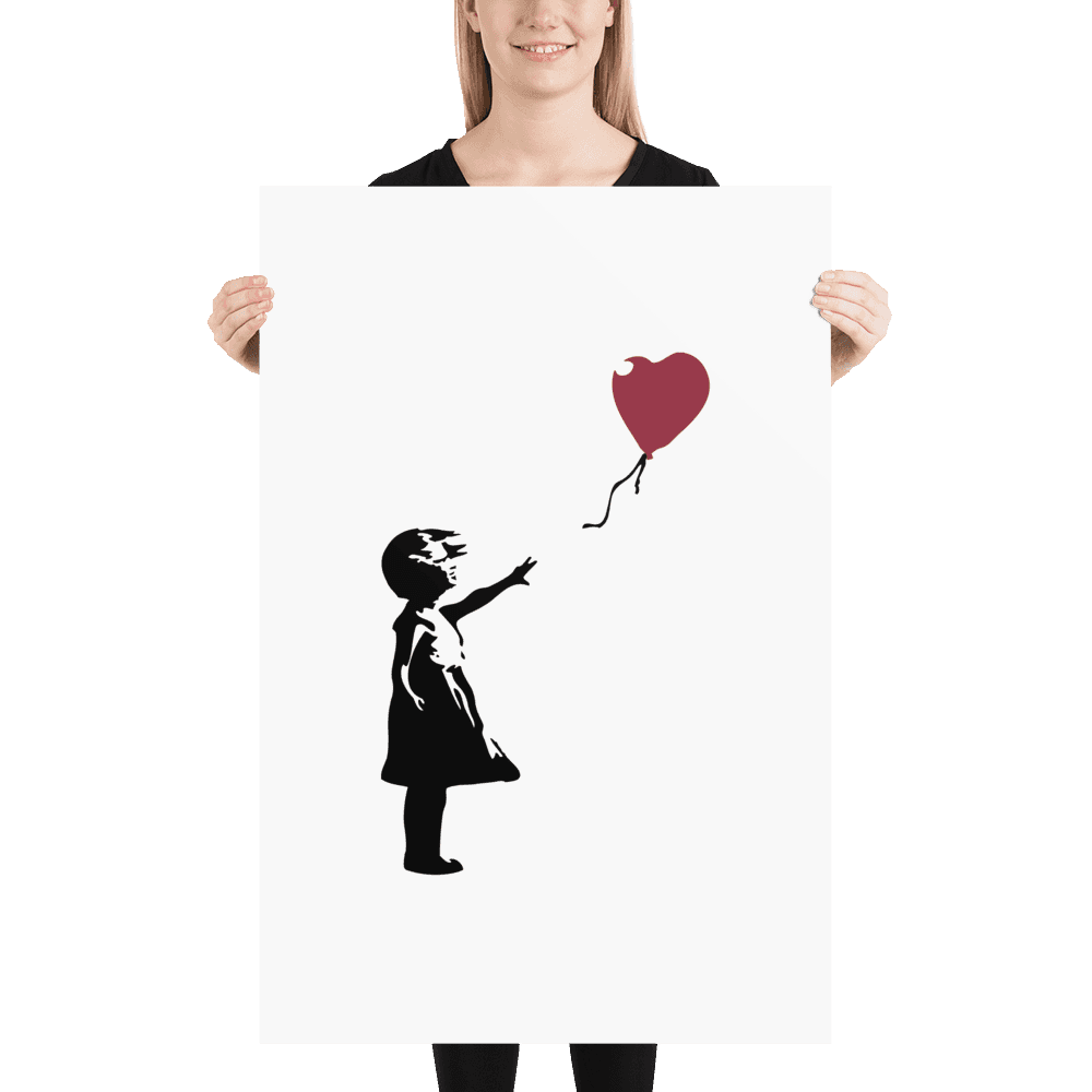 Banksy The Girl with a Red Balloon Artwork Poster-1