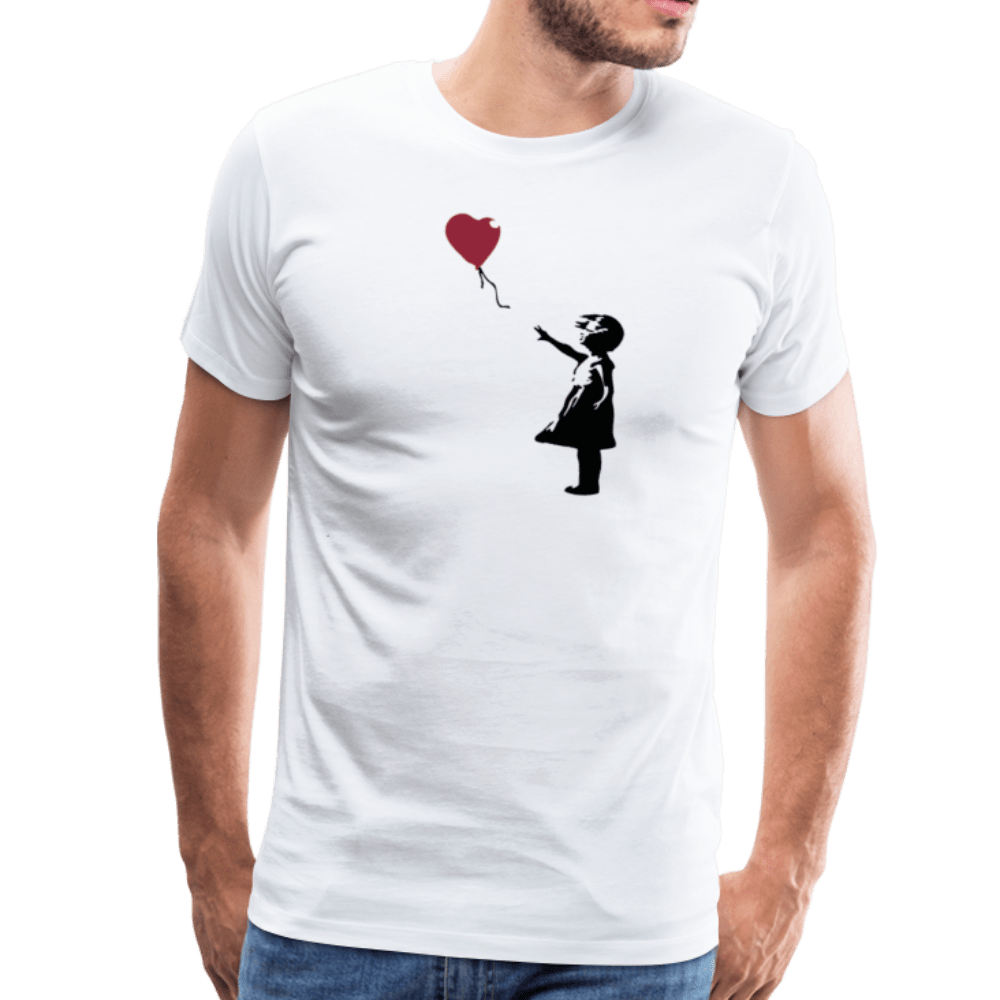 Banksy The Girl with a Red Balloon Artwork T-Shirt-1