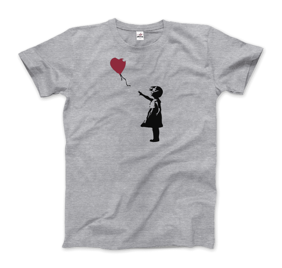 Banksy The Girl with a Red Balloon Artwork T-Shirt-11