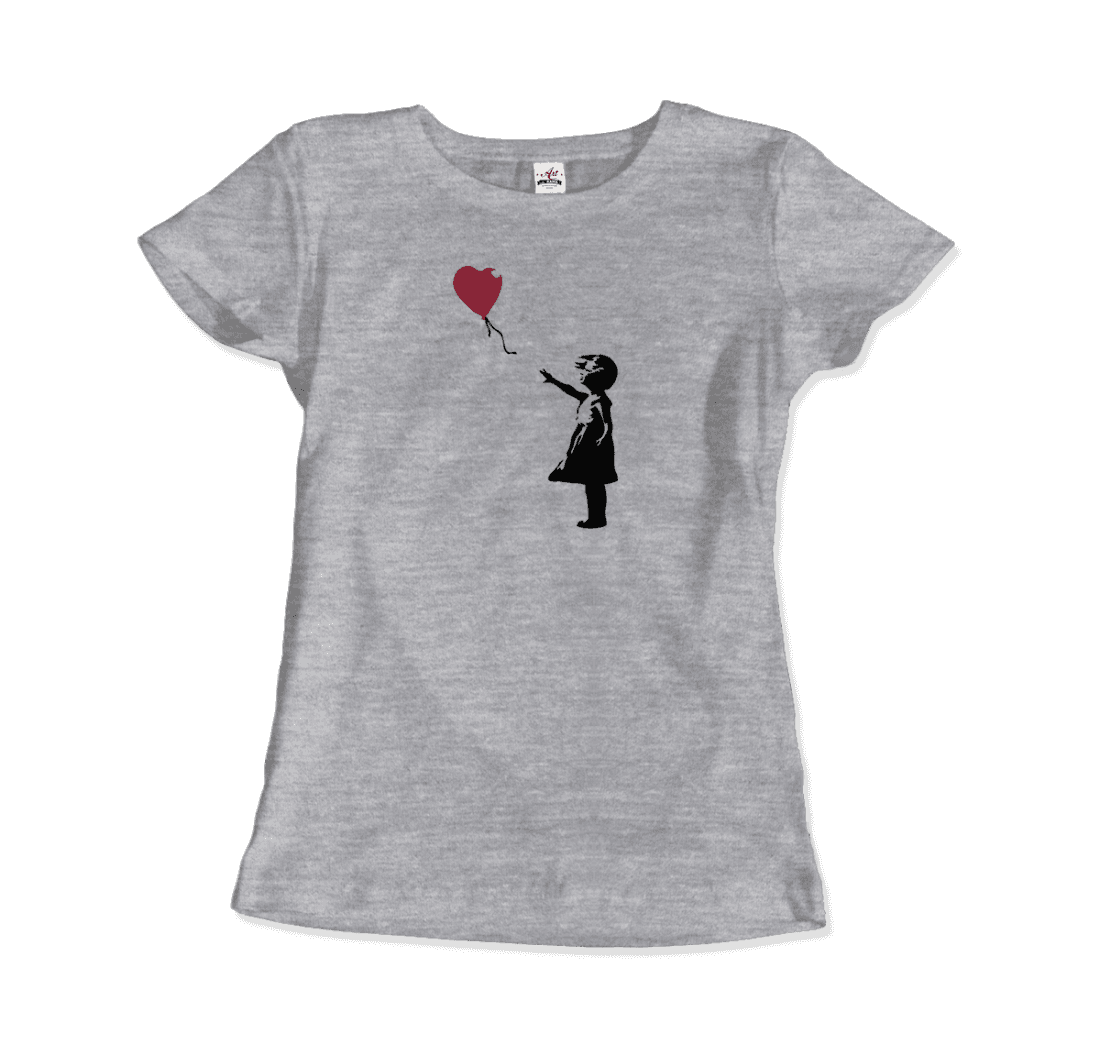 Banksy The Girl with a Red Balloon Artwork T-Shirt-6