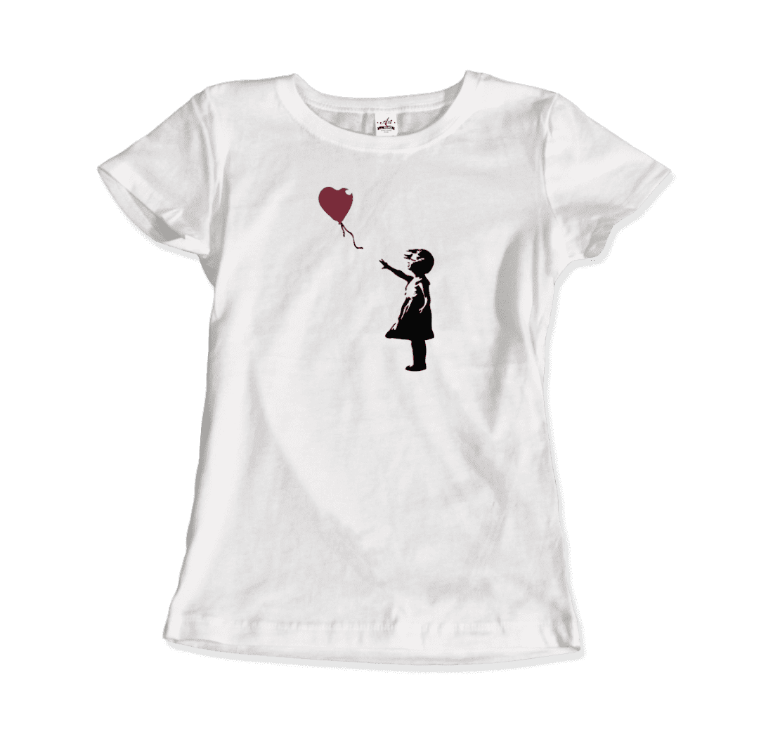 Banksy The Girl with a Red Balloon Artwork T-Shirt-2