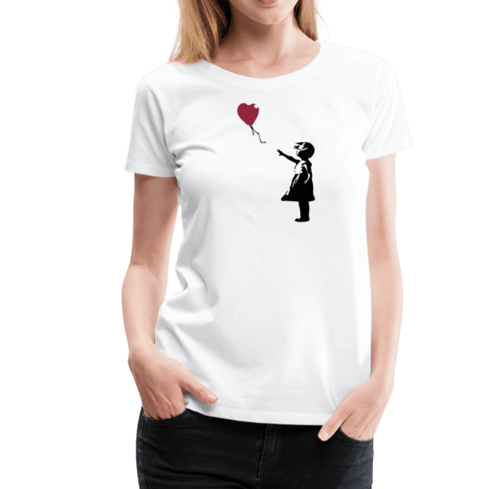 Banksy The Girl with a Red Balloon Artwork T-Shirt-3