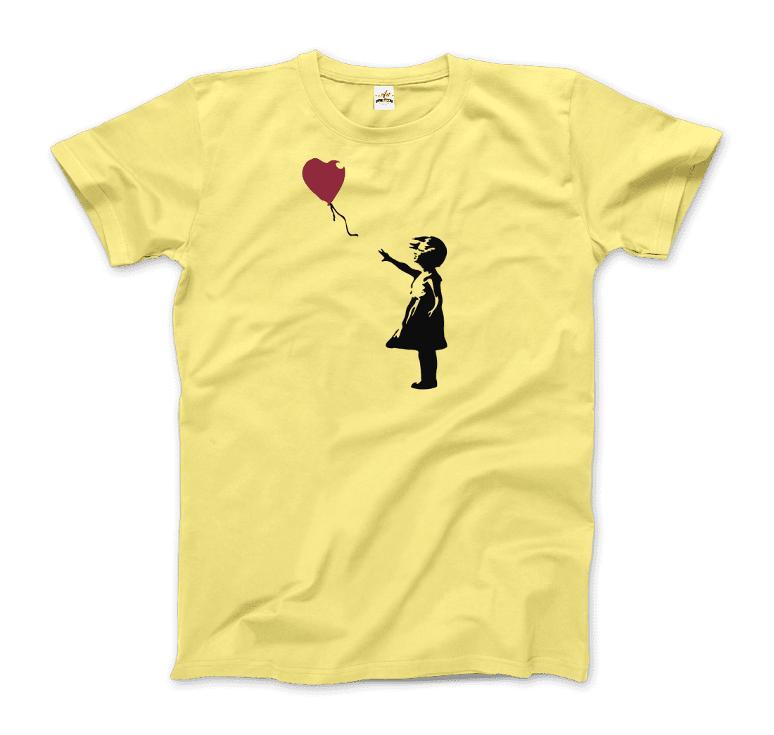 Banksy The Girl with a Red Balloon Artwork T-Shirt-13