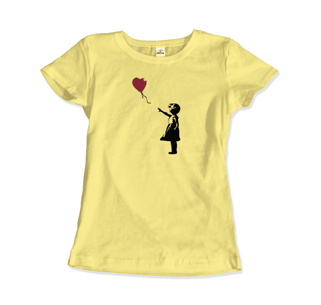 Banksy The Girl with a Red Balloon Artwork T-Shirt-8