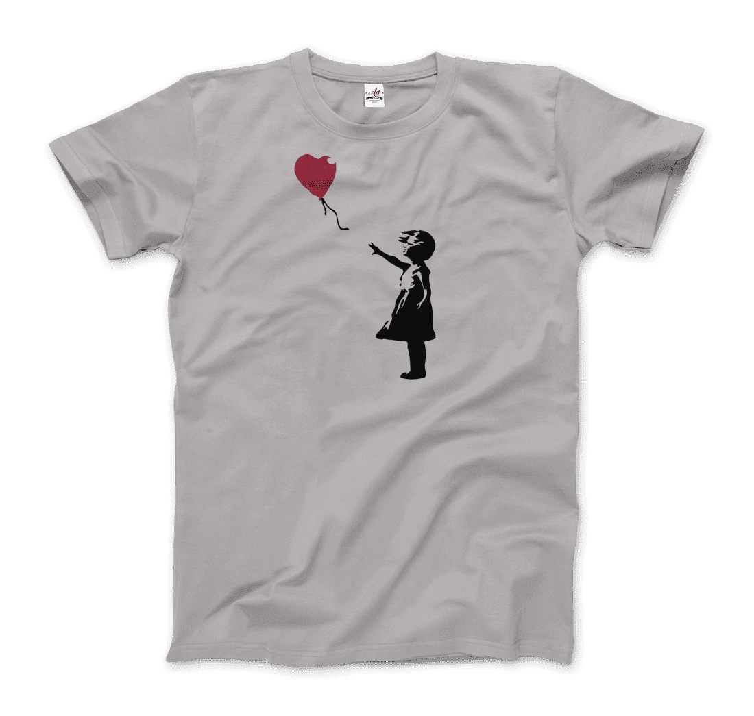 Banksy The Girl with a Red Balloon Artwork T-Shirt-4